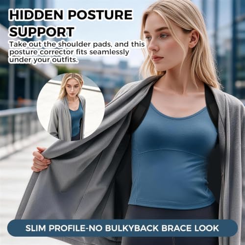 Posture Corrector for Women and Men, Adjustable Upper Back Brace - Image 3