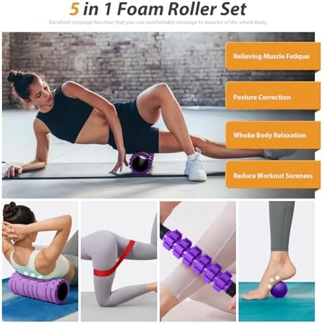 SUBCULTUREPICK 5 in 1 Foam Roller Set for Deep Tissue Muscle Massage - Image 2