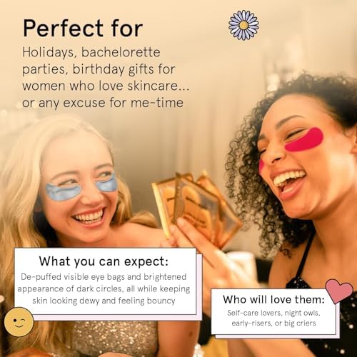 grace & stella Under Eye Mask - Reduce Dark Circles, Puffy Eyes, Undereye Bags, Wrinkles - Gel Under Eye Patches, Bulk Gifts for Women - Vegan Cruelty-Free Self Care (72 Pairs, Gold, Pink, & Blue) - Image 6