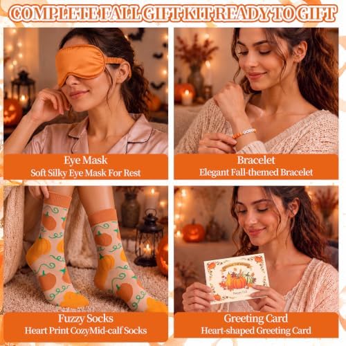 Willinglong Fall Gift Basket for Women, 11 Piece Autumn Self-Care Gift Set - Image 4