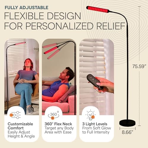 LifePro Lumaglow Red Light Therapy Lamp & Reading Lamp - 108/216 LEDs - Image 5