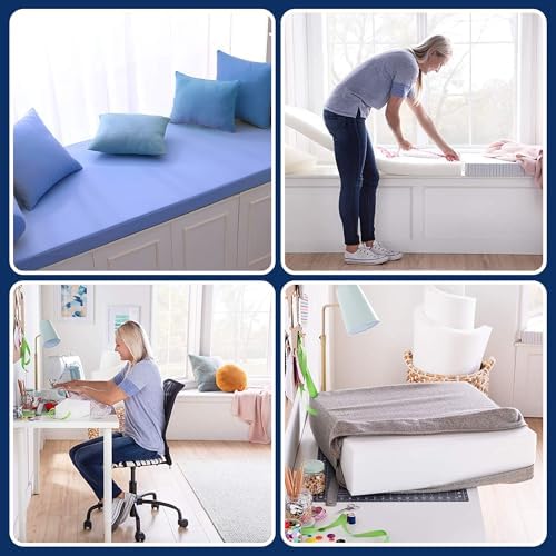RaceCityFoam High Density Upholstery Foam (Semi Firm) 36 ILD - 2"x27"x80" - Image 5