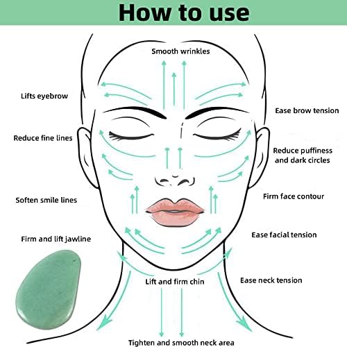 Gua Sha Facials Tools for Eyes Massage Tools Board Natural Jade Stone for SPA Acupuncture Therapy Trigger Point Treatment - Image 3