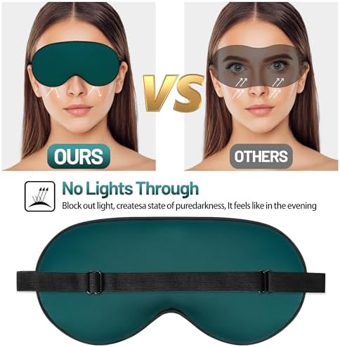 Silk Sleep Mask, Blackout Eye Mask for Sleeping with Adjustable Strap - Image 4