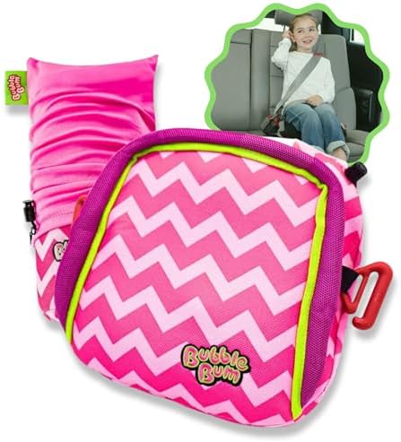 BubbleBum Inflatable Booster Car Seat for Kids, Pink by BubbleBum