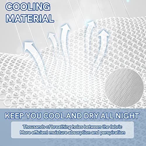 YnM Cooling Weighted Blanket, Handmade Chunky Yarn Knitted Design, Temperature Regulating and Breathable, Machine Washable Throw for Sleep or Home Decor (White, 60x80 Inch, 15lbs) - Image 3