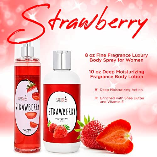 Home Spa Gift Deep Moisturizing Fragrance Body Lotion - (Strawberry) - Image 2