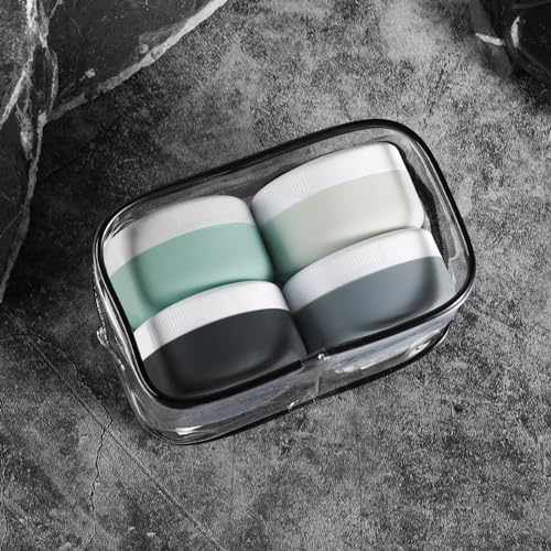 Kuangre Travel Containers for Toiletries, Silicone Cream Jars BPA-Free, Leak-proof 1.35oz Travel Size Containers, Portable Size Silicone Jars with Lid for Cosmetic Face Hand Body Cream (4 Pack) - Image 7