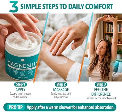 Dr. Robaina Magnesium Cream – Zechstein Magnesium Chloride with Arnica & OptiMSM for Post-Workout Muscle Comfort & Daily Wellness, 4 oz - Image 5