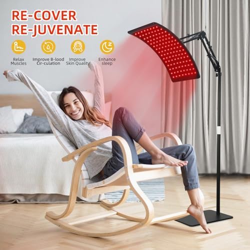 Viconor Red Light Therapy for Face and Body, Red Infrared Light Therapy Lamp with Stand Led 660nm & 850nm Infrared Light Device for Body - Image 3