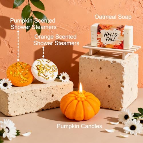 Fall Basket, Orange Pumpkin Spa Gifts for Women, Birthday Care Package - Image 7