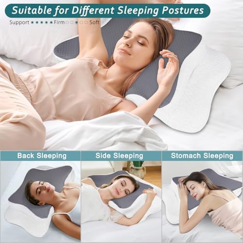 CHxxy Cervical Neck Pillow for Pain Relief Sleeping, Memory Foam Pillows - Image 3