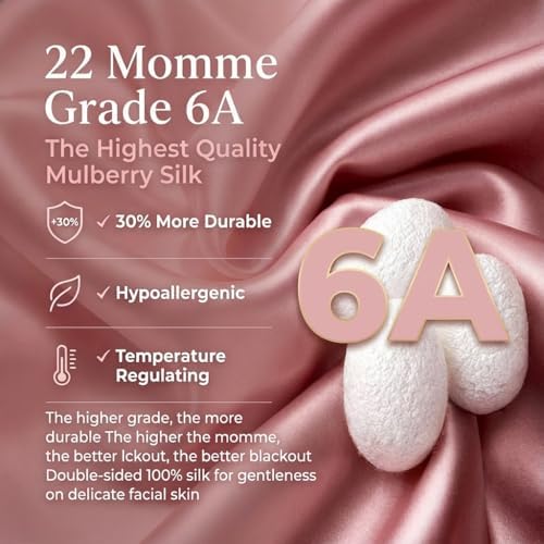 MATASSE 100% Mulberry Silk Sleep Mask, 22 Momme, Pink - Image 2