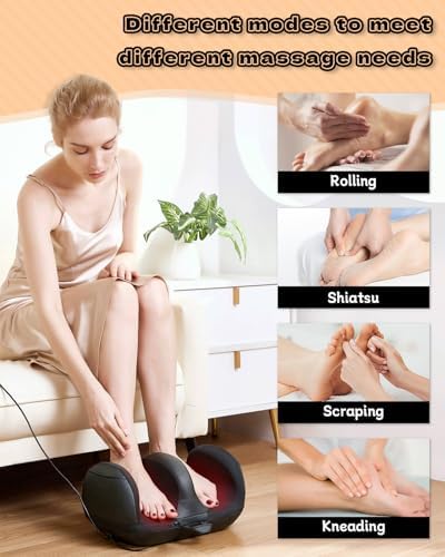 LINGTENG Cordless Foot Massager with 120°F Heat, Rechargeable Shiatsu Foot and Calf Kneading Machine with 3 Intensities and Remote for Home Office, Gifts for Women, Men, Dad, Mom - Image 4