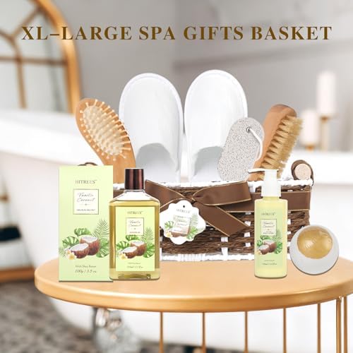 Coconut Vanilla Spa Gift Basket for Women & Men, 20Pcs - Image 5