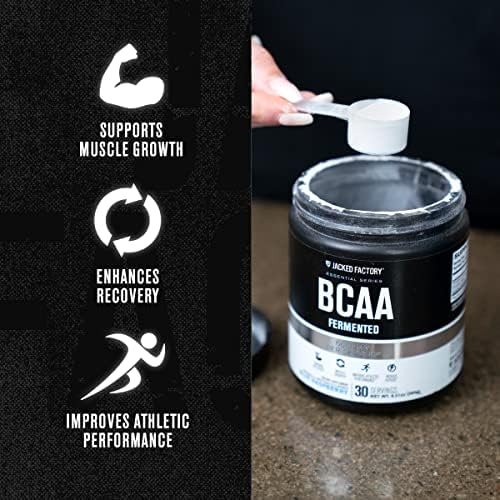 Jacked Factory BCAA Powder (Fermented) - 6g Branched Chain Essential Amino Acid Supplement for Improved Muscle Recovery, Reduced Fatigue, Increased Strength, Muscle Growth - 30 Servings, Fruit Punch - Image 5