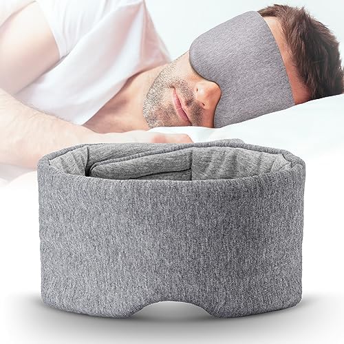 Cotton Sleep Eye Mask for Men and Women, 100% Blocking Light Sleeping Mask by LiveNaturalwithWM