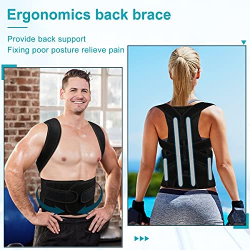 Back Brace Posture Corrector for Women and Men, Relief for Waist, Back and Shoulder Pain, Adjustable and Breathable, Improve Posture L(33"-37") - Image 2