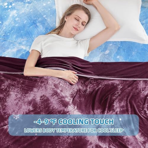 inhand Cooling Blanket Full Size for Hot Sleepers (80"x90", Purple) - Image 3