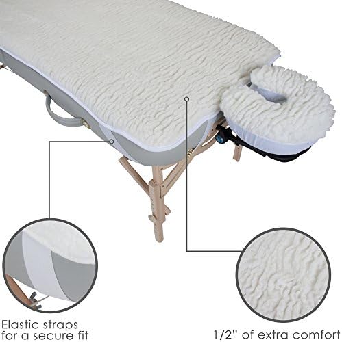EarthLite Massage Table Fleece Pad – 1/2" Thick Woolly Fitted Fleece Pad - Image 2