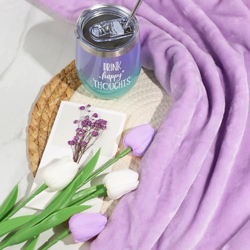 Gifts for Women, Unique Birthday Gifts for Women, Lavender Relaxing Spa Gifts Basket Get Well Soon Care Package with Luxury Flannel Blanket for Mom Her Best Friends Sister - Image 3