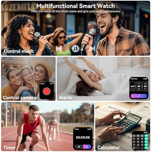 Jacoosa Smart Watch for Men/Women Android & iPhone, 1.83" HD Touch Screen, Bluetooth Calling, 5 ATM Waterproof Fitness Tracker with 130+ Sports Modes, 24/7 Health Monitor (Blue) - Image 6