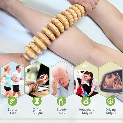 Wood Therapy Massage Roller Stick for Muscle Relief & Cellulite Reduction - Image 7
