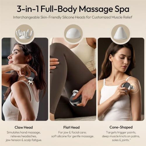 Portable Massage Gun Mini with 3 Speeds and Heating Base, Carbon Fiber - Image 5