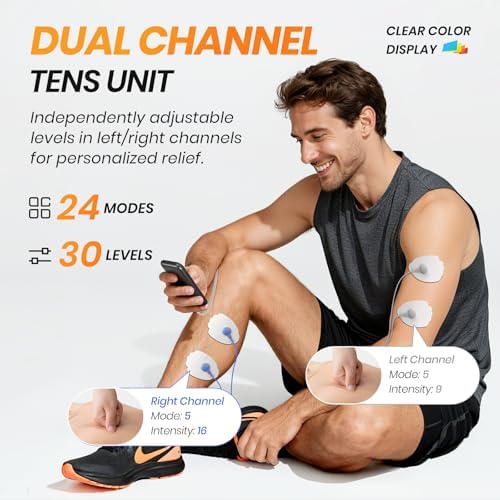 AVCOO Color Screen 24 Modes TENS Unit Muscle Stimulator for Pain Relief - Image 4