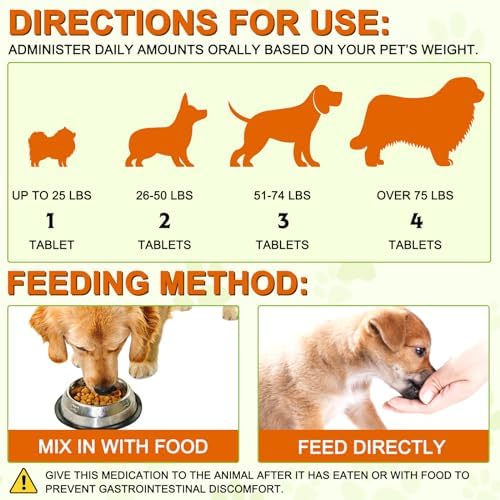 Turmeric for Dogs, 180 Turmeric Curcumin Tablets Supports Heart, Immune System Booster, Hip & Joint Support, Dog Pain Relief, Pet Supplement Treats for All Breeds Dogs & Ages - 180 Tablets / 5.1 OZ - Image 6