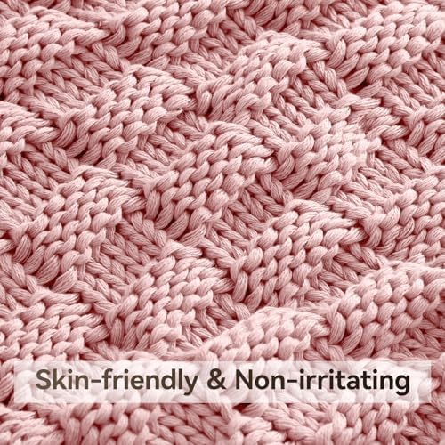 Knitted Weighted Blanket for Adult, No Beads Heavy Blanket 50"x60" 7lbs - Image 4