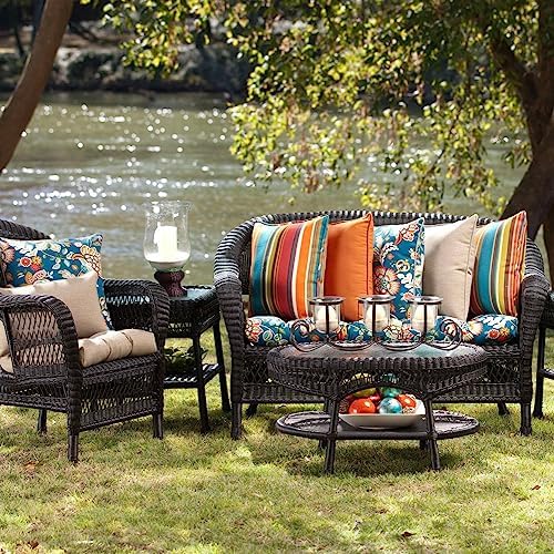 Pillow Perfect Monti Chino Solid Indoor/Outdoor Lumbar Pillow Plush Fill, Weather and Fade Resistant, Lumbar - 11.5" x 18.5",, Tan, 2 Count - Image 4