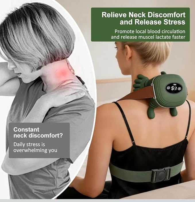 2026 4D Neck Massager with Heat, Deep Tissue Pain Relief,Shoulder Massager Neck, Back & Hand Massager, Heating Function, Deep Tissue Pain Relief, Muscle Relaxation, Ideal Gift - Image 2