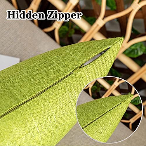 Kevin Textile Outdoor Waterproof 16”x16” Pillow Covers 2 Pack, Green - Image 3