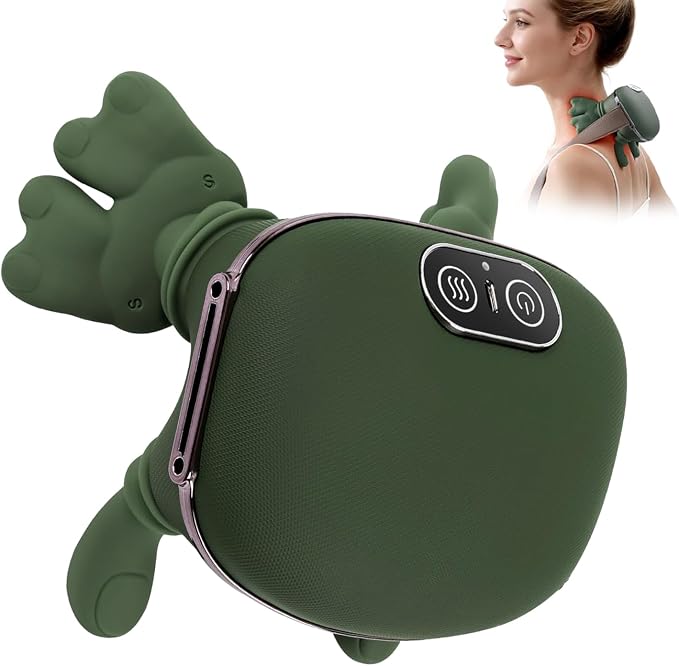 VIYAE DEESY Neck and Shoulder Massager - Electric Portable Deep Kneading with Heat, Rechargeable Wireless Wearable Cervical Massager, Adjustable Intensity for Pain Relief Home Office Travel Gift by Unknown