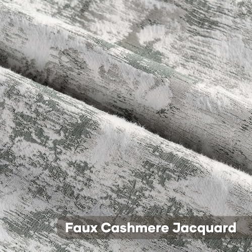 FUTEI Pack of 2 Faux Cashmere Throw Pillow Covers 20x20 Inch, Dark Green White - Image 2