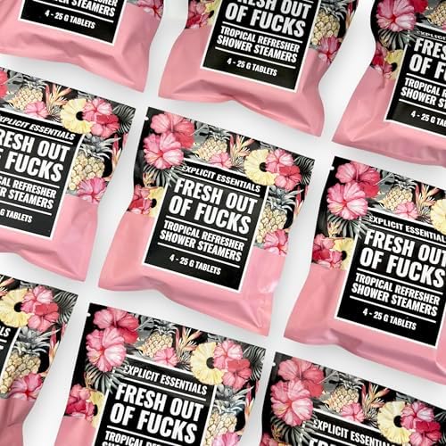 Explicit Essentials Fresh Outta F’s Shower Steamers | Tropical Hibiscus Aromatherapy Shower Steamer for Relaxation & Stress Relief | Spa Shower Tablet Gift for Self-Care, Birthdays & Holiday - Image 7