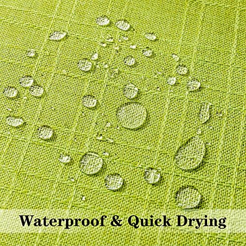 Kevin Textile Outdoor Waterproof 26”x26” Pillow Covers 2 Pack, Green - Image 2