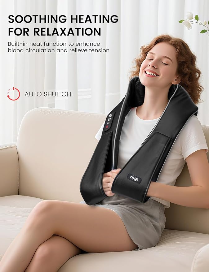 Shiatsu Neck and Back Massager with Heat, Corded Deep Tissue Shoulder Massager for Pain Relief, 3D Kneading Nodes, Eligible for FSAHSA Electric Massage Pillow for Home Office Car, Gift for Men Women - Image 5
