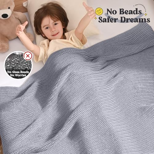 Guohaoi Knitted Weighted Blanket for Adults, 50"x60" 10lbs Full/Queen Size - Image 3