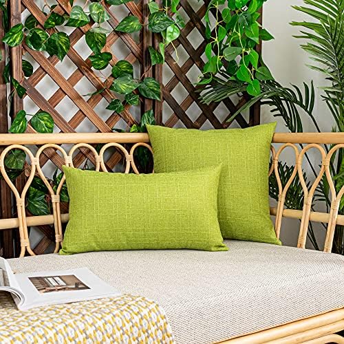 Kevin Textile Outdoor Waterproof 14”x24” Lumbar Pillow Covers 2 Pack, Green - Image 5