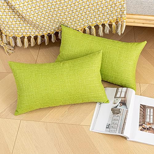 Kevin Textile Outdoor Waterproof 12”x20” Lumbar Pillow Covers 2 Pack, Green - Image 4