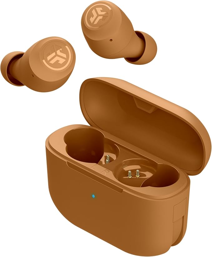 JLab, Go Air Pop+ Tones, True Wireless Earbuds, Bluetooth Earbuds with Microphone, Dual Connect, EQ3 Sound, 7572 W | In Ear Headphones, Bluetooth Earphones, 35H Playtime, Ear Buds with Microphone, USB-C Case, Dual Connect, EQ3 by JLab