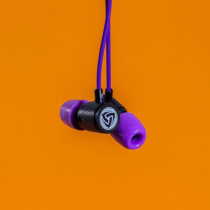 LUDOS Ultra Wired Earbuds in-Ear Headphones, 5 Years Warranty, Earphones with Microphone, Noise Isolating Ear Buds, Memory Foam for iPhone, Samsung, School Students, Kids, Women, Small Ears - Purple - Image 6
