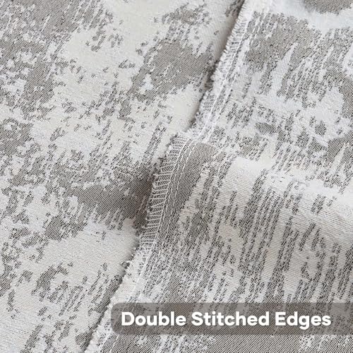 FUTEI Pack of 2 Faux Cashmere Throw Pillow Covers 18x18 Inch, Black White - Image 4