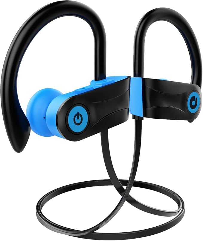 Boean Bluetooth Headphones, Bluetooth 5.3 Wireless Headphones with 16 Hours Playtime, Stereo Bass IPX7 Waterproof Over Ear Earphones AI Music Generation for Workout and Sports Running by Boeanbluetoothheadphones