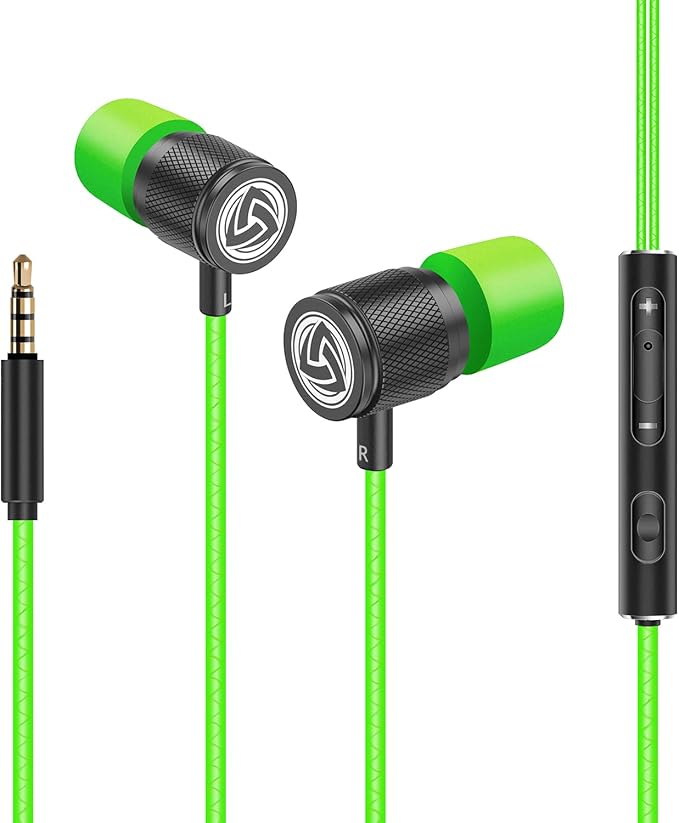 LUDOS Ultra Wired Earbuds in-Ear Headphones, 5 Years Warranty, Earphones with Microphone, Noise Isolating Ear Buds, Memory Foam for iPhone, Samsung, School Students, Kids, Women, Small Ears - Green - Image 7