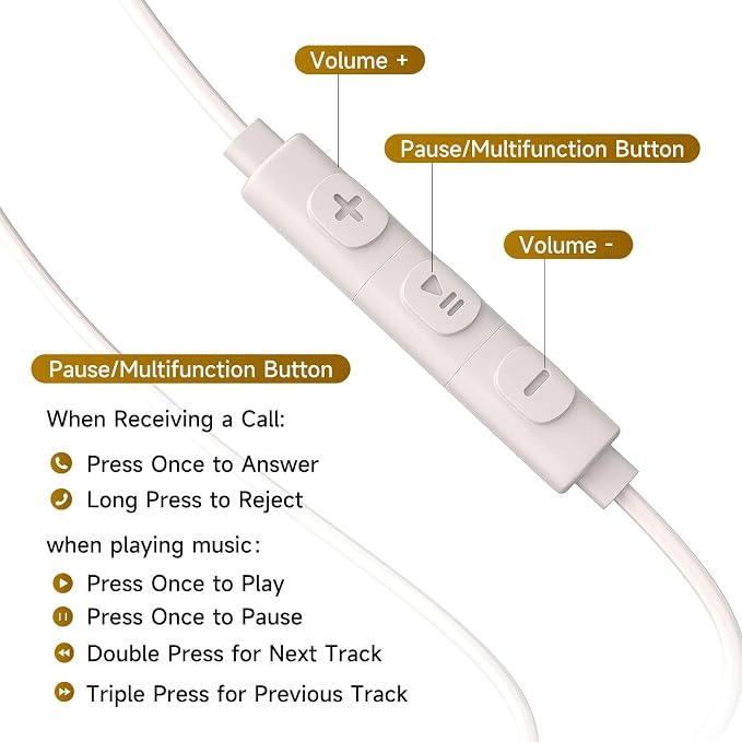Wired Earbuds with Ear Hooks, 14.2mm Hi-Fi Stereo Over Ear Headphones with Microphone & Volume Control, Secure Fit Sports Earphones Compatible with Smartphones, Laptop, Tablet - Image 4