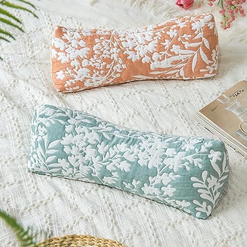 Buckwheat Neck Support Pillow Cervical Neck Cylinder Bolster Pillow,Buckwheat Hulls Adjustable Roll Pillow,Neck Pain Relief for Back and Side Sleepers Round Pillows for Lunch Break Green, 6*15 inch - Image 7
