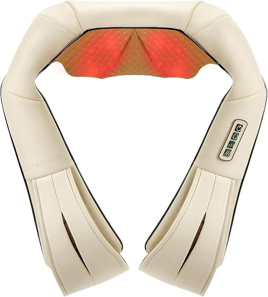 Nekteck Shiatsu Neck Massager with Heat for Pain Relief, NOT Cordless by Nekteck